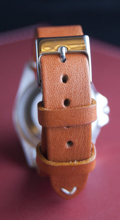 Rolex Watch Strap 20mm, Leather Watch band, Leather Watch Strap 19mm, 18mm, Vintage Orange Watch Strap - eternitizzz-straps-and-accessories