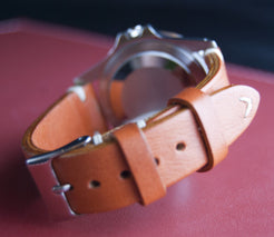 Rolex Watch Strap 20mm, Leather Watch band, Leather Watch Strap 19mm, 18mm, Vintage Orange Watch Strap - eternitizzz-straps-and-accessories