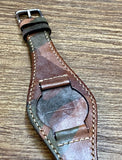 Leather Watch Straps, Brown Ghost Camouflage Pattern Genuine Leather Watch Band 20mm, Leather Cuff Watch Strap for 19mm, Personalise Gift Ideas for Birthday, Mens Wrists Accessories