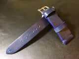 Leather Watch Strap, Rolex watch strap 20mm, 19mm leather Watch Band, Blue Watch Strap 18mm - eternitizzz-straps-and-accessories