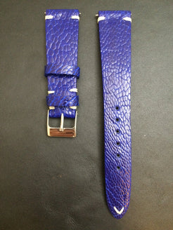 Rolex Watch Strap, Leather Watch Band, 20mm, 19mm, Ostrich Leg leather watch strap, Blue Watch Band, 18mm - eternitizzz-straps-and-accessories