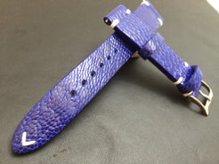 Rolex Watch Strap, Leather Watch Band, 20mm, 19mm, Ostrich Leg leather watch strap, Blue Watch Band, 18mm - eternitizzz-straps-and-accessories