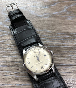 19mm Leather Watch Strap, 20mm Leather Watch Strap, Bund Strap, Cuff band, Cuff style watch strap