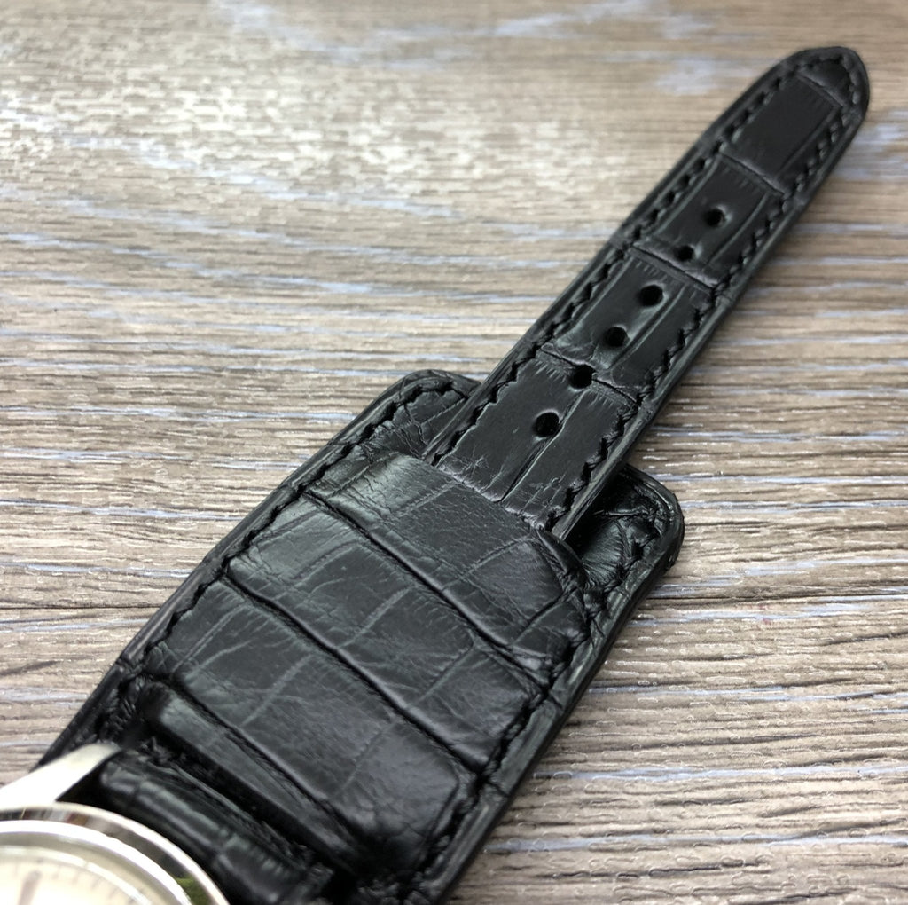 Mens leather cuff online watch