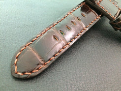 Panerai Watch Strap, Leather Watch Strap, Alligator Pattern, 24mm, 26mm Brown watch band replacement - eternitizzz-straps-and-accessories