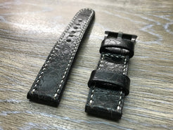 Panerai Watch Strap, Panerai Watch strap, Distress Black leather watch band, real leather watch strap, 24mm Watch Strap, 26mm Watch Band - eternitizzz-straps-and-accessories