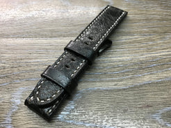Panerai Watch Strap, Panerai Watch strap, Distress Black leather watch band, real leather watch strap, 24mm Watch Strap, 26mm Watch Band - eternitizzz-straps-and-accessories