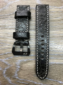 Panerai Watch Strap, Panerai Watch strap, Distress Black leather watch band, real leather watch strap, 24mm Watch Strap, 26mm Watch Band - eternitizzz-straps-and-accessories
