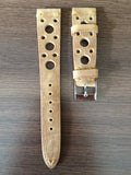 Rally & Racing Watch straps, 20mm Beige watch straps, Leather watch band, 18mm 19mm and 20mm watch band, FREE SHIPPING - eternitizzz-straps-and-accessories