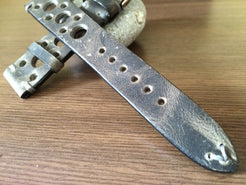 Rally & Racing Watch straps, Gray watch band, Leather watch Straps, 19mm watch strap, 18mm and 20mm watch band, FREE SHIPPING - eternitizzz-straps-and-accessories
