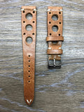 Rally & Racing Watch Straps, Leather watch band, Light Brown Watch Strap, Leather Watch Straps 20mm, 18mm, 19mm, FREE SHIPPING - eternitizzz-straps-and-accessories