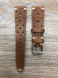 Rally Watch straps, Racing Watch Straps, Leather watch straps 20mm, Brown Leather watch bands, 18mm 19mm 20mm watch band, Valentines Day Gift