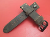Real Leather Strap for Panerai watches (Dark Brown) 24mm/22mm - Classic stitching style - eternitizzz-straps-and-accessories