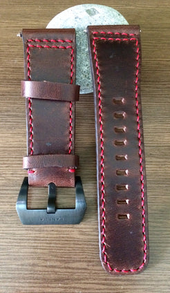 SevenFriday watch band, Seven Friday P2B 01 watch strap, Brown watch band, Leather Watch Strap - 28mm watch band - eternitizzz-straps-and-accessories