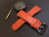 SevenFriday watch band, SevenFriday watch strap, 28mm Watch Strap, Orange Watch Strap Replacement - eternitizzz-straps-and-accessories
