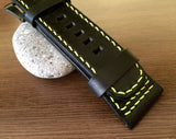 SevenFriday watch band, SevenFriday watch strap, Leather Watch Strap 28mm, Black - eternitizzz-straps-and-accessories