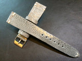 Shiny Grey Ostrich leg Leather watch strap for Rolex (20/16 mm) - Rare material - eternitizzz-straps-and-accessories