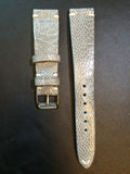 Shiny Grey Ostrich leg Leather watch strap for Rolex (20/16 mm) - Rare material - eternitizzz-straps-and-accessories