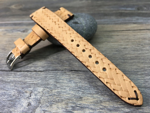 Special craving art Genuine Leather Strap 20mm, wristwatch band, Leather Watch Band 19mm 18mm, Christmas Gift Ideas for husband