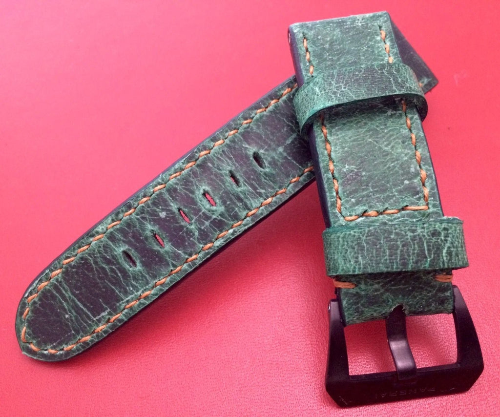Special Material!!! Real Leather Strap for Panerai watches 24mm/22mm - eternitizzz-straps-and-accessories