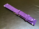 Suede Leather Watch Strap, Rolex Watch Strap, IWC Watch Band, Purple Watch Strap, 20mm, 19mm, 18mm watch band - eternitizzz-straps-and-accessories