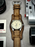 Leather Watch Strap 20mm, Watch Band in Brown leather, Vintage Leather Material Wristwatch Band, Leather Bund Strap