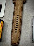 Watch Band 20mm, Leather watch strap, Cuff band, Leather bund strap, watch strap 19mm, Vintage Brown wristwatch Band