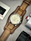 Watch Band 20mm, Leather watch strap, Cuff band, Leather bund strap, watch strap 19mm, Vintage Brown wristwatch Band