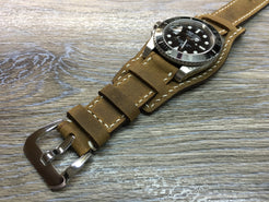 Leather Watch Strap, Rolex Watch Strap, Leather Watch Band, Full Bund Strap, 20mm Brown Watch Strap - eternitizzz-straps-and-accessories