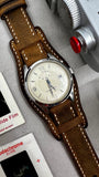 Watch Strap 20mm, Brown Leather Watch Bands 19mm Bund Straps Style, Leather Cuff Watches Handmade