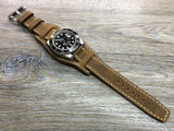 High-quality genuine brown leather watch bands for men in 19mm and 20mm. The perfect anniversary gift for your husband.