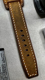 Watch Strap 20mm, Brown Leather Watch Bands 19mm Bund Straps Style, Leather Cuff Watches Handmade