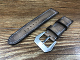 Beige Ageing Leather Watch Band, Aging Leather Watch Strap
