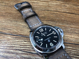 Watch Strap 24mm 26mm, Retro Genuine Leather Watch Band, Aged Beige Leather Watch Band, Mens Wristwatch Band, Valentines Day Gift Ideas