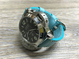 24mm watch strap for Panerai, Leather Watch band, Tiffany Blue watch strap, FREE SHIPPING - eternitizzz-straps-and-accessories