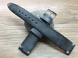 Watch Straps Leather, Gray Leather Watch Straps, 20mm Leather Watch bands, Mens wrist watch Band Replacement, Gift Idea for Valentines Day