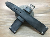 Watch Straps Leather, Gray Leather Watch Straps, 20mm Leather Watch bands, Mens wrist watch Band Replacement, Gift Idea for Valentines Day