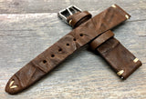 Watch Straps, Leather Watch Straps, Handmade wrist watch bands 20mm, Bown 19mm Watch Straps quick release pin, Valentines Day Gift Ideas